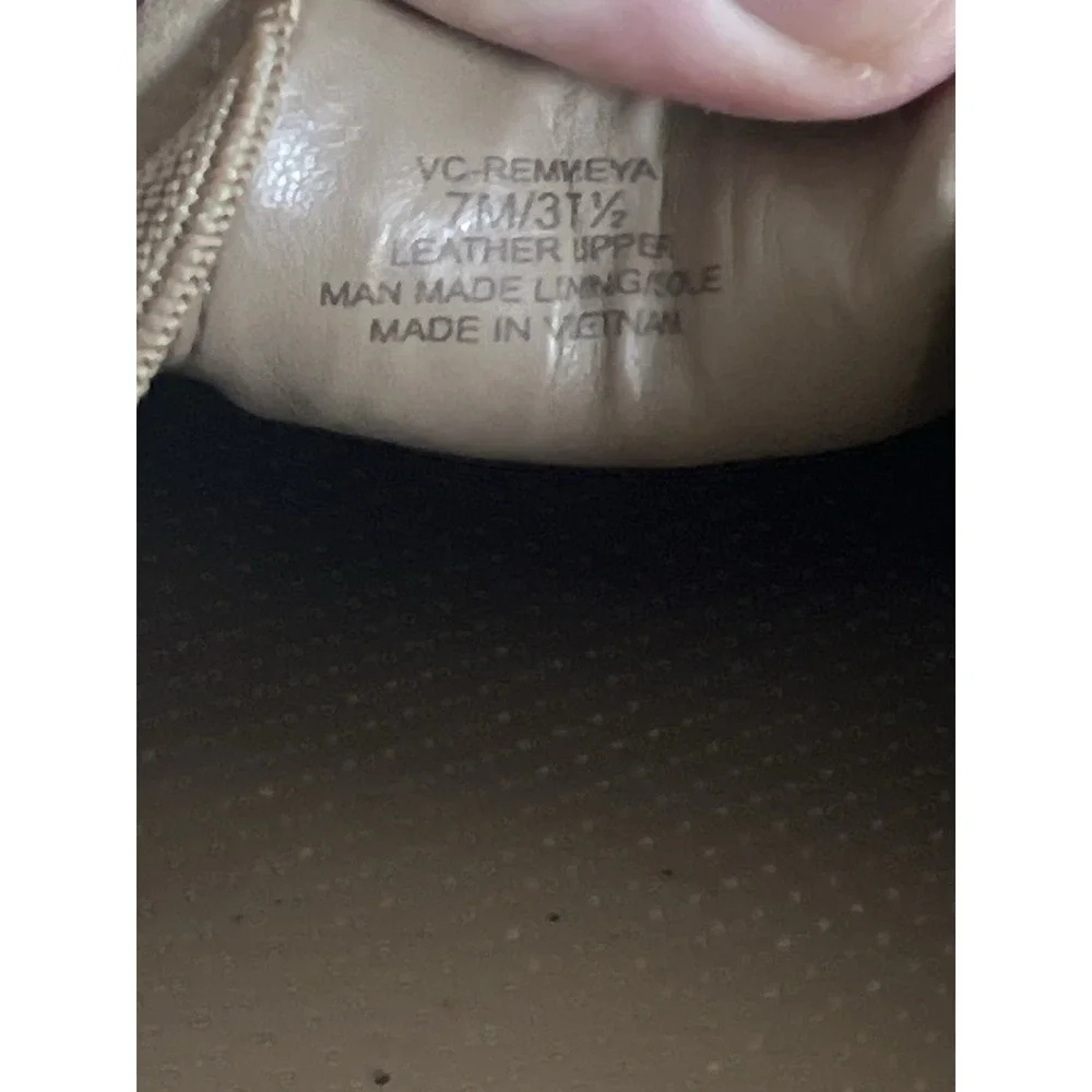 Vince Camuto Remeya Women's 7 Tan‎ Suede Slip On Platform Sneakers